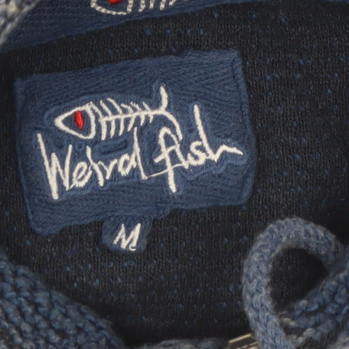 Weird Fish Mens Blue 1/4 Zip Pullover Sweatshirt Size M