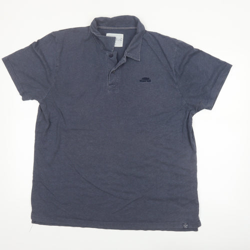 Weird Fish Men's Blue Cotton Blend Polo Shirt XL Regular Fit