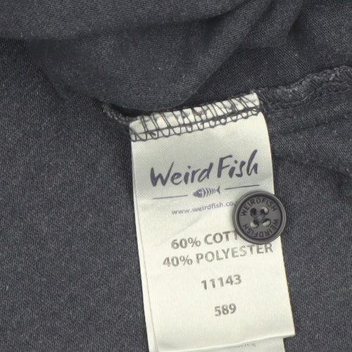 Weird Fish Men's Blue Cotton Blend Polo Shirt XL Regular Fit