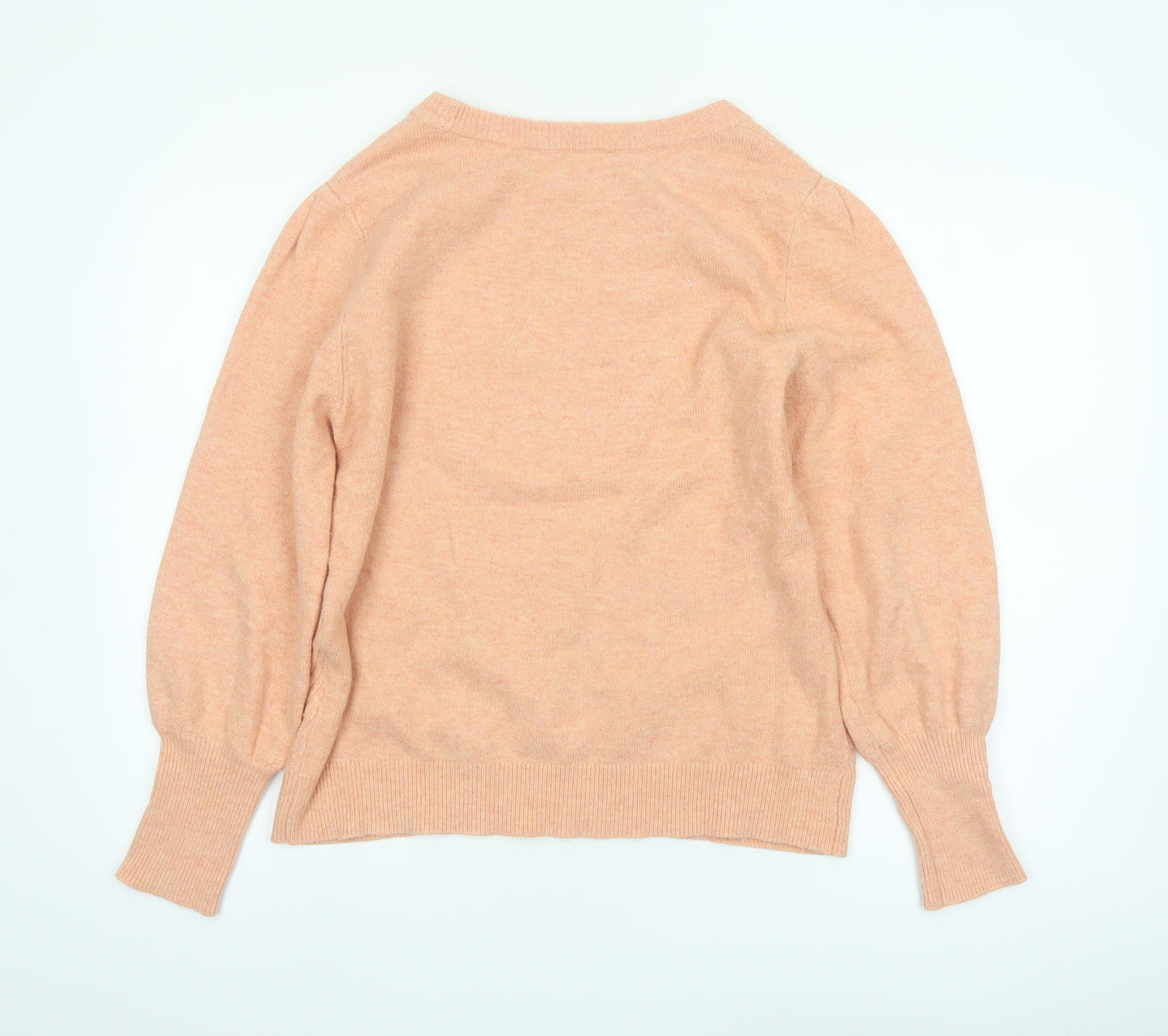 YAYA Women Pink Crew Neck Long Sleeve Pullover Jumper Size M