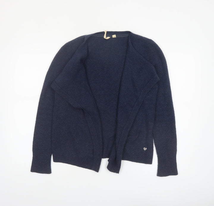 White Stuff Women's Blue Wool Blend Open Cardigan Size 10