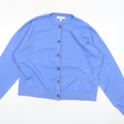 Marks and Spencer Women's Blue Button Front Cardigan L