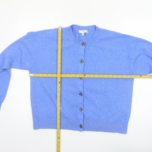 Marks and Spencer Women's Blue Button Front Cardigan L