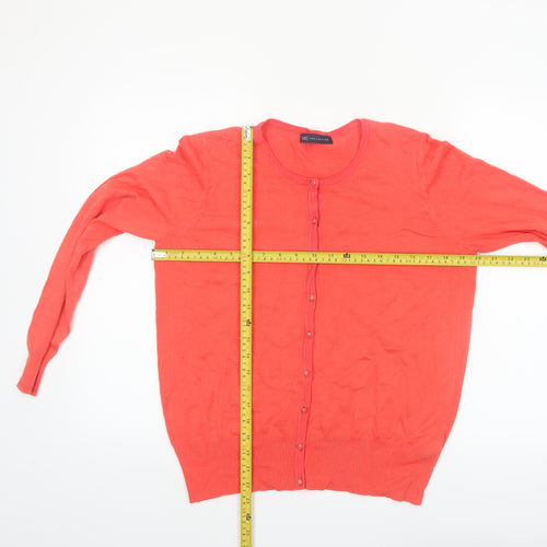 Marks and Spencer Women's Orange Cardigan UK 16 Long Sleeve Knit