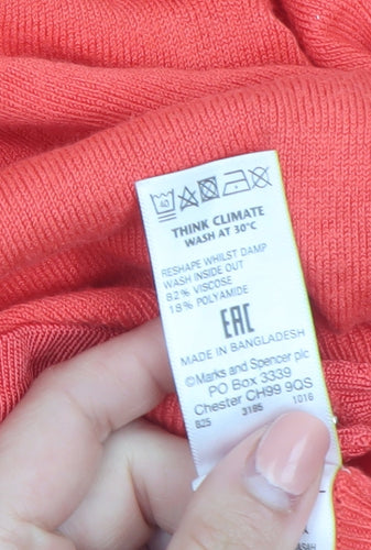 Marks and Spencer Women's Orange Cardigan UK 16 Long Sleeve Knit