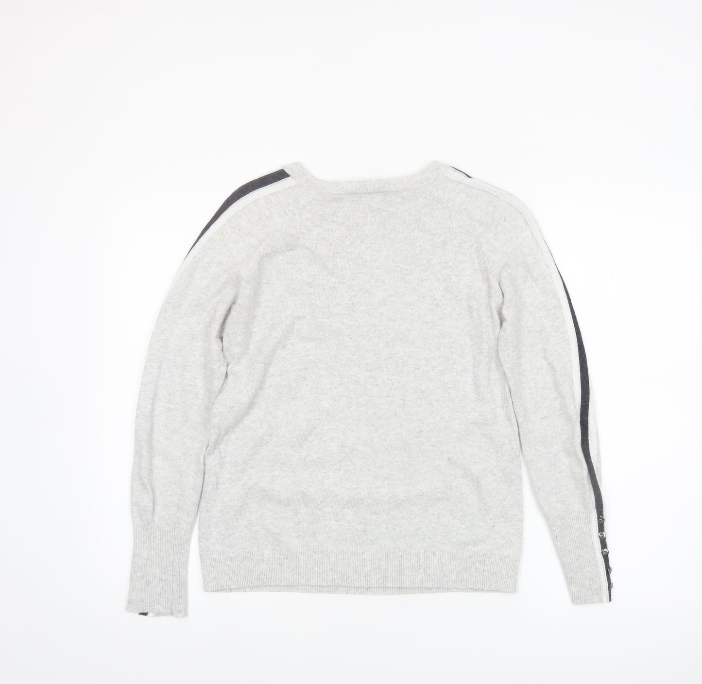 Mint Velvet Womens Grey Crew Neck Long Sleeve Pullover Jumper S