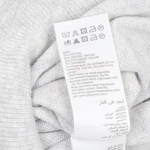 Mint Velvet Womens Grey Crew Neck Long Sleeve Pullover Jumper S
