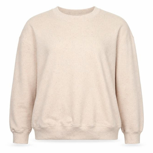 Marks and Spencer Per Una Womens Beige Cotton Blend Crew Neck Sweatshirt Size L