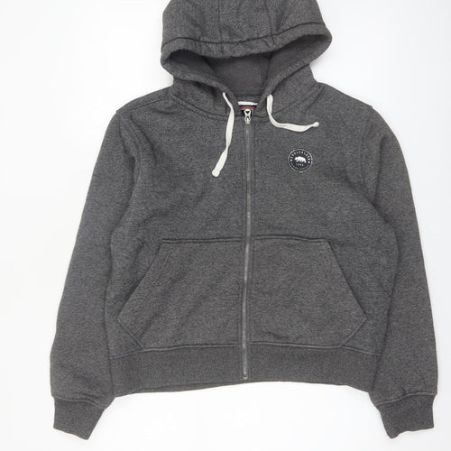 SoulCal & Co Women’s Grey Full Zip Hoodie Size 14 Cotton Blend