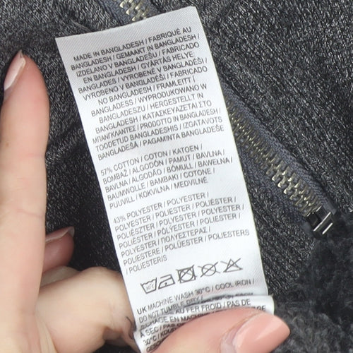 SoulCal & Co Women’s Grey Full Zip Hoodie Size 14 Cotton Blend