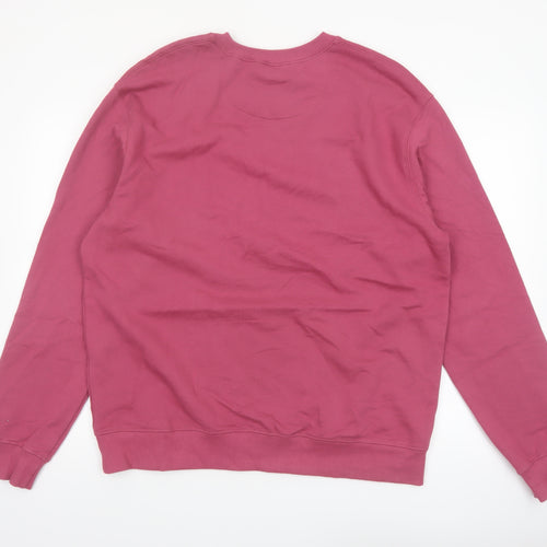 Earth Positive Women's Pink Crew Neck Organic Cotton Sweatshirt XL