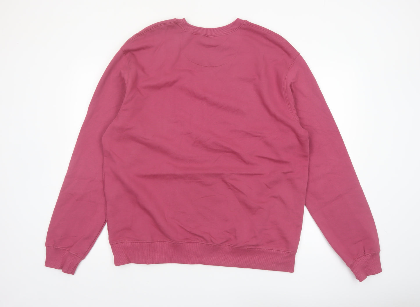 Earth Positive Women's Pink Crew Neck Organic Cotton Sweatshirt XL