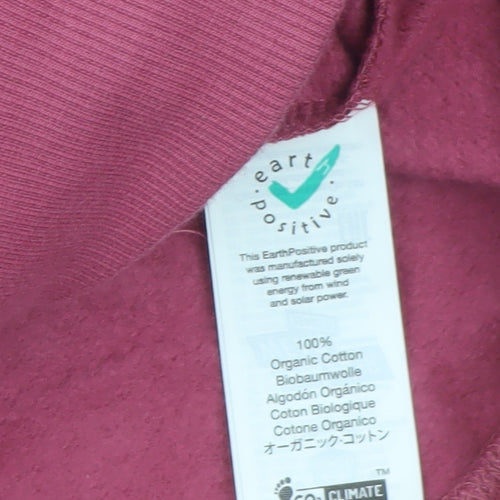 Earth Positive Women's Pink Crew Neck Organic Cotton Sweatshirt XL