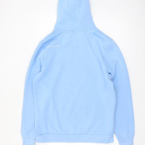 Mercier Men’s Blue Pullover Hoodie L Logo Patch Streetwear