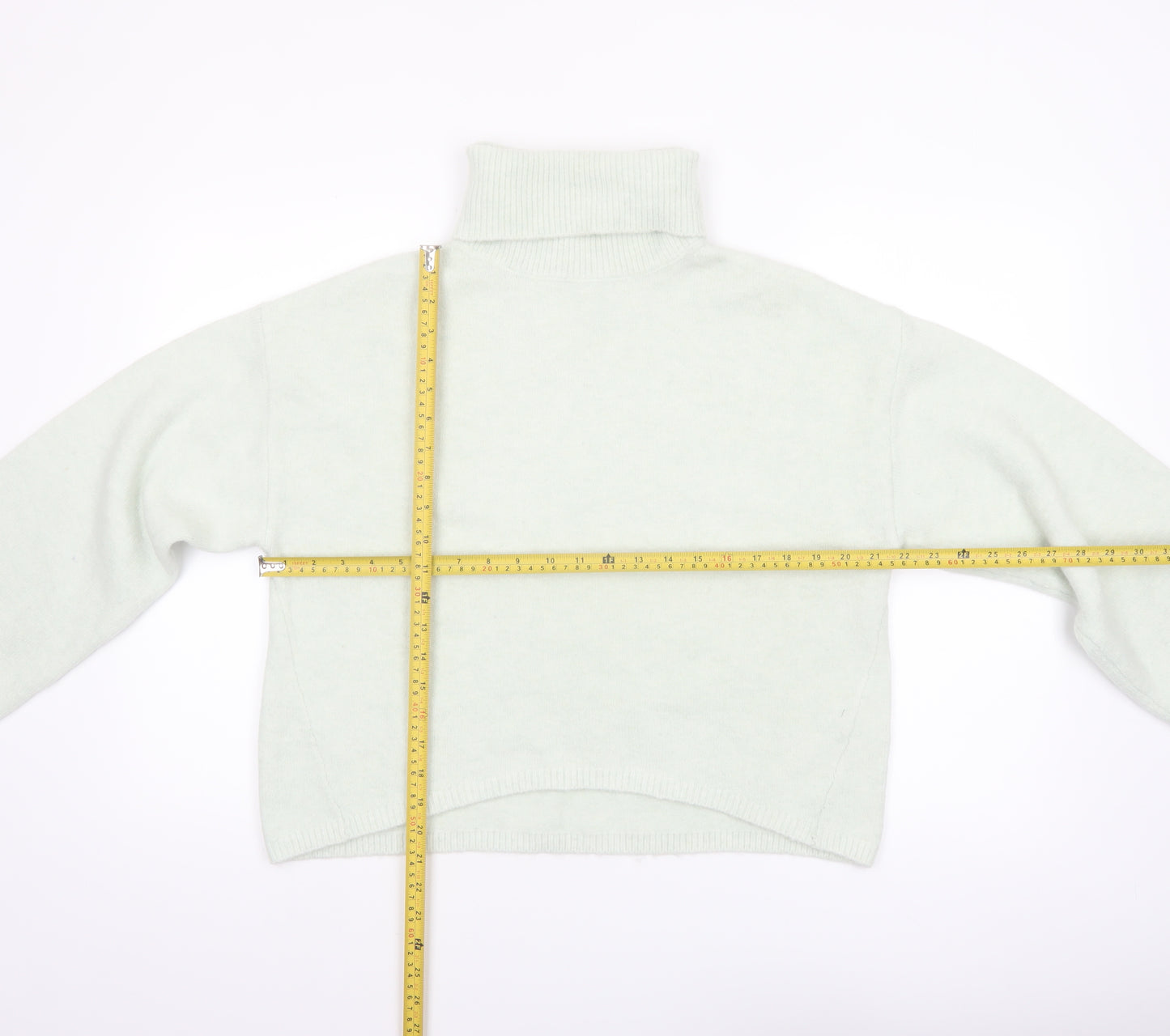 Bershka Women Ivory Roll Neck Knit Jumper Size 8 Regular Fit