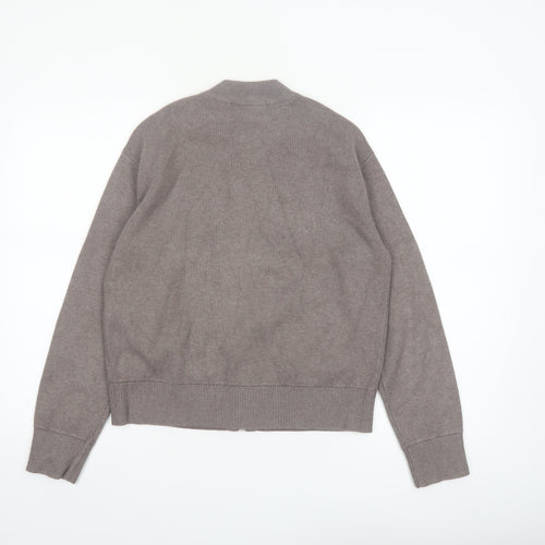Marks and Spencer Women Brown Full Zip Knit Jumper Size S