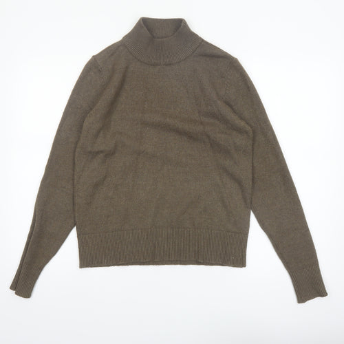Vila Womens Brown Roll Neck Jumper Small Viscose Blend Knitwear
