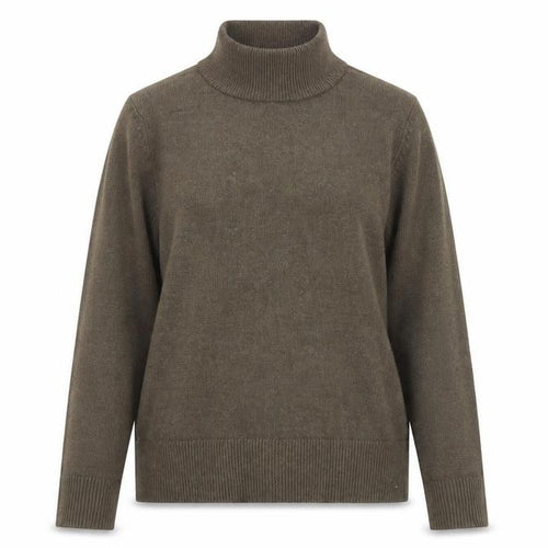 Vila Womens Brown Roll Neck Jumper Small Viscose Blend Knitwear