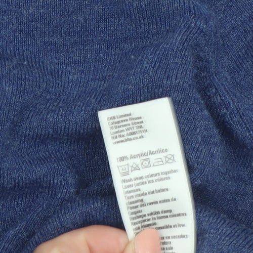 Atlantic Bay Men's Blue V-Neck Acrylic Pullover Jumper XL