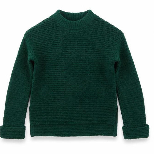 John Lewis Anyday Women Green Chunky Knit Crew Neck Pullover Jumper XS