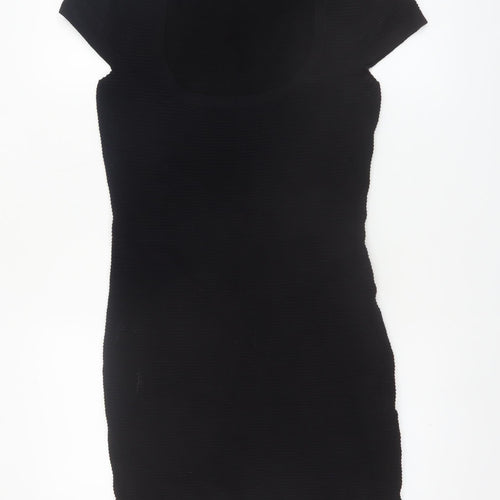 French Connection Women's Black Size 12 Bodycon Knit Dress