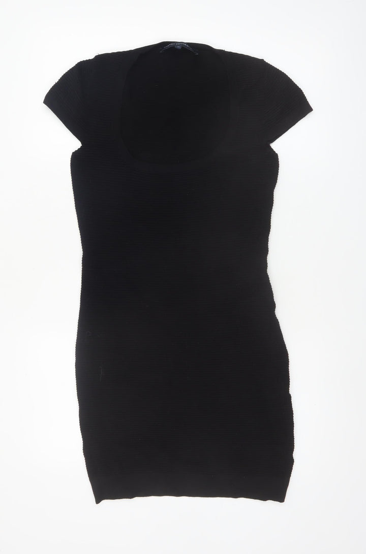 French Connection Women's Black Size 12 Bodycon Knit Dress