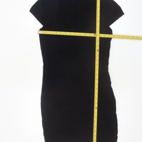 French Connection Women's Black Size 12 Bodycon Knit Dress