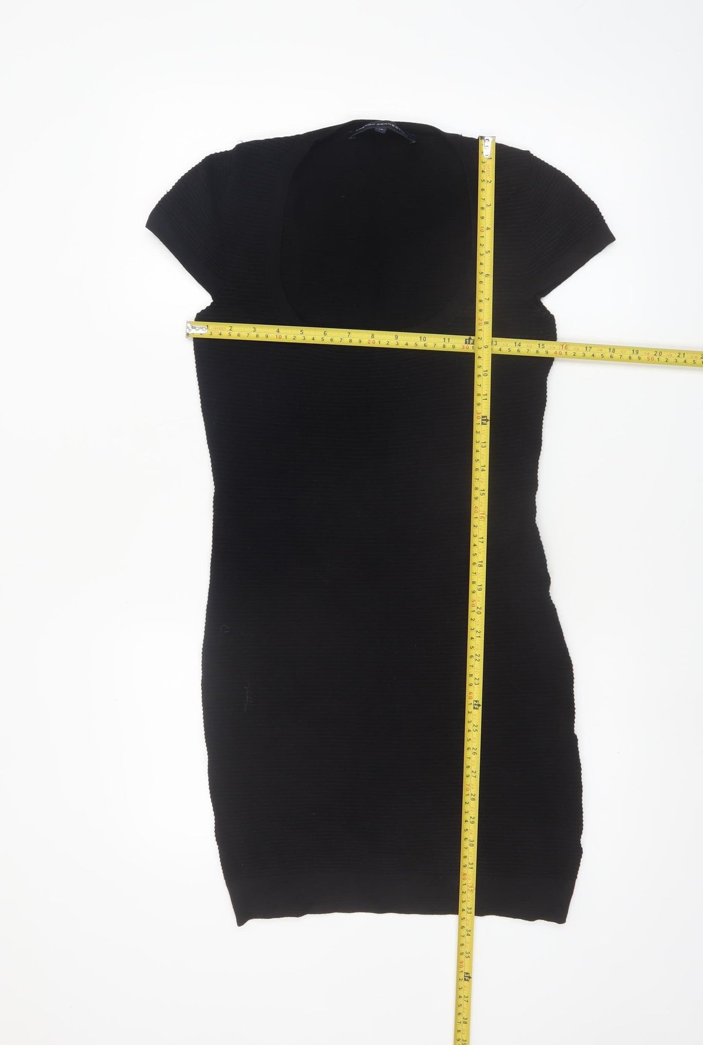 French Connection Women's Black Size 12 Bodycon Knit Dress