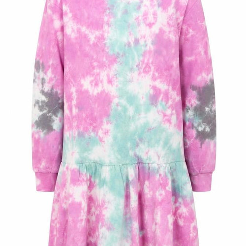 Next Girls Multicoloured Tie Dye Cotton Long Sleeve T-Shirt Dress 15 Years