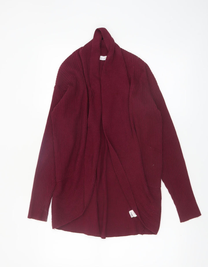 Marks and Spencer Women's Red Size 12 Long Sleeve Knit Open Cardigan