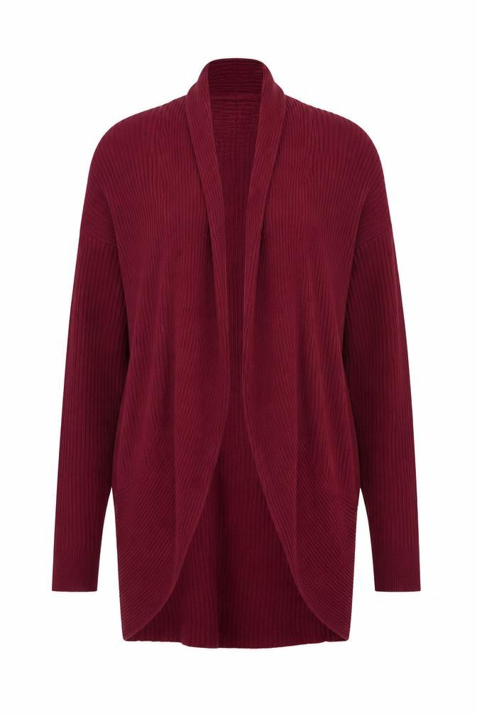 Marks and Spencer Women's Red Size 12 Long Sleeve Knit Open Cardigan
