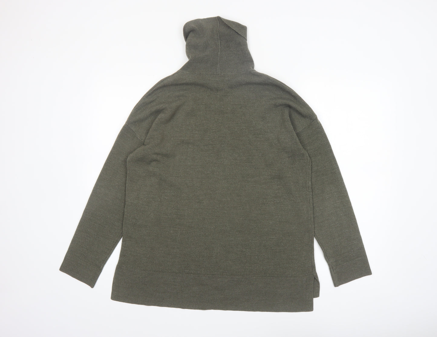 David Jones Women’s Green Roll Neck Knit Jumper Size S Classic Fit