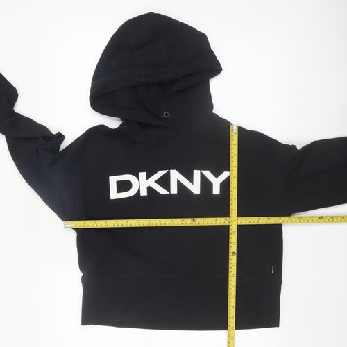 DKNY Sport Women's Black Small Pullover Hoodie Cotton Blend