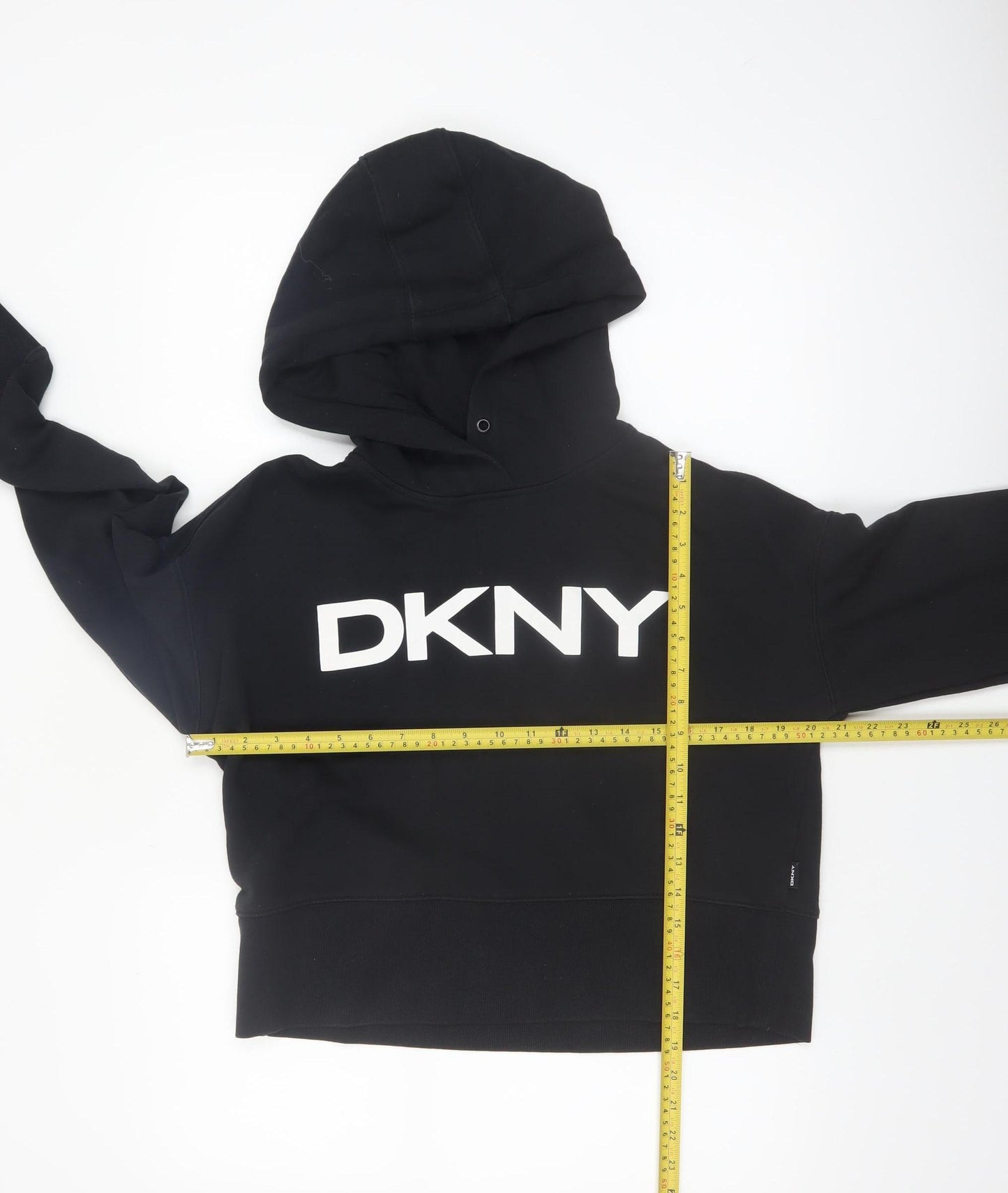 DKNY Sport Women's Black Small Pullover Hoodie Cotton Blend