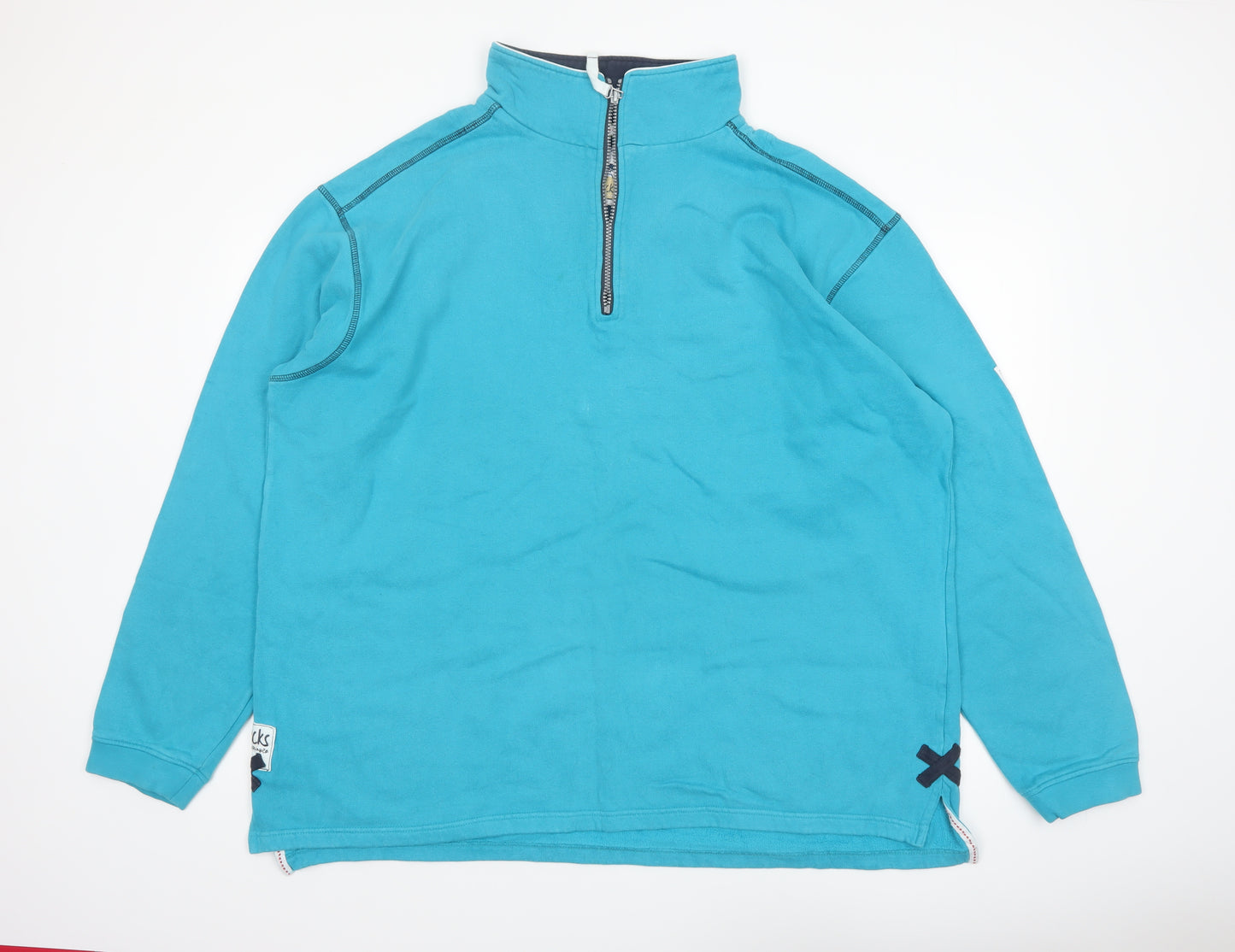 Lazy Jacks Men's Blue 2XL 1/2 Zip Cotton Sweatshirt