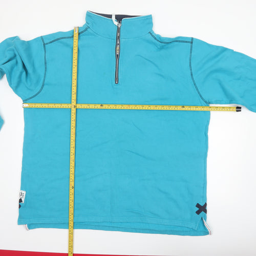Lazy Jacks Men's Blue 2XL 1/2 Zip Cotton Sweatshirt