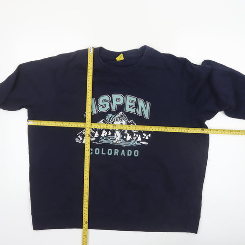 Marks and Spencer Peanuts Women's Blue L Pullover Sweatshirt Snoopy Aspen Design