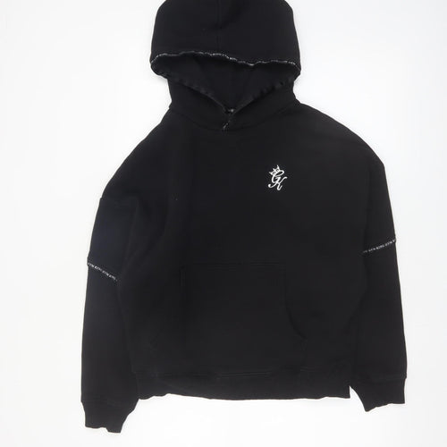 Gym King Womens Black Pullover Hoodie Size 8 Casual Logo Design