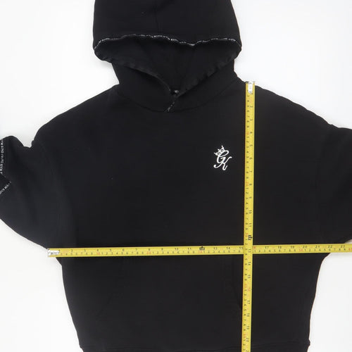 Gym King Womens Black Pullover Hoodie Size 8 Casual Logo Design