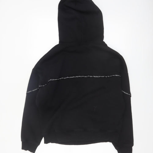 Gym King Womens Black Pullover Hoodie Size 8 Casual Logo Design