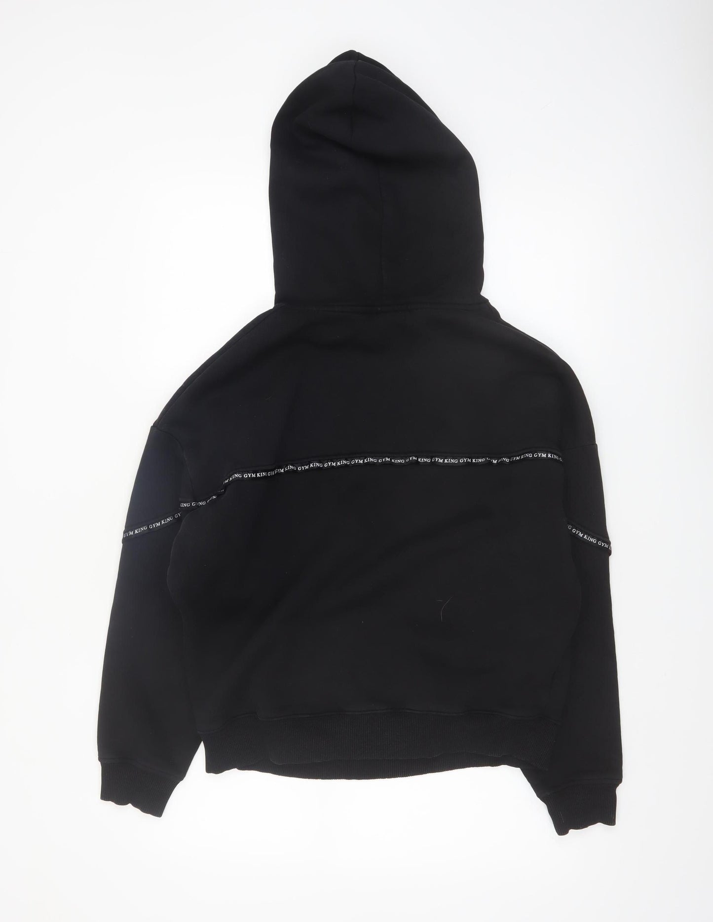 Gym King Womens Black Pullover Hoodie Size 8 Casual Logo Design