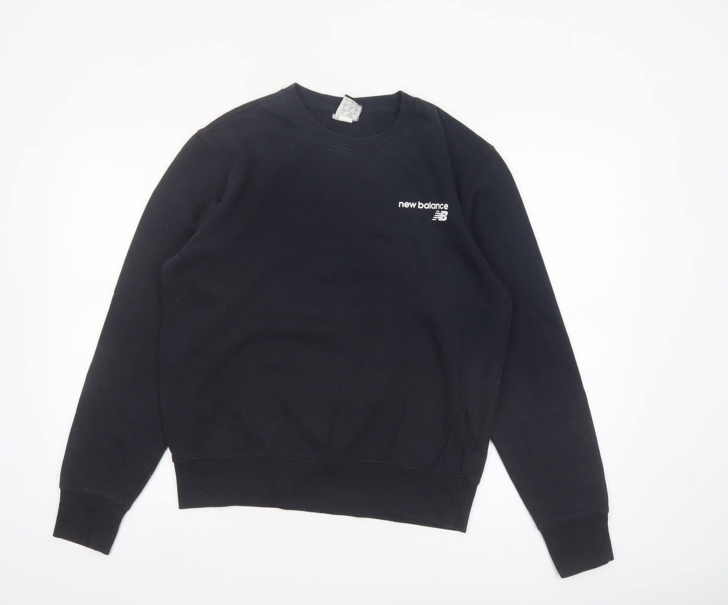 New Balance Men's Black Small Crew Neck Fleece Sweatshirt