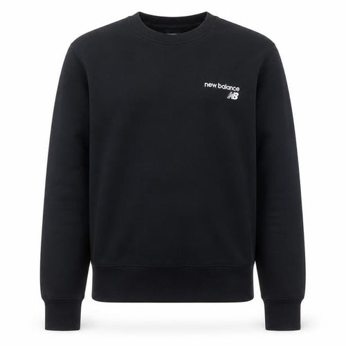 New Balance Men's Black Small Crew Neck Fleece Sweatshirt