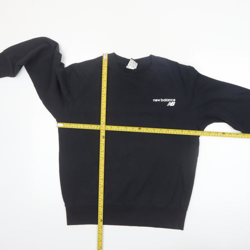 New Balance Men's Black Small Crew Neck Fleece Sweatshirt