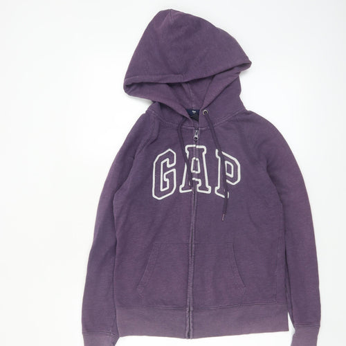 GAP Women's Purple Full Zip Hoodie Size M Cotton Blend
