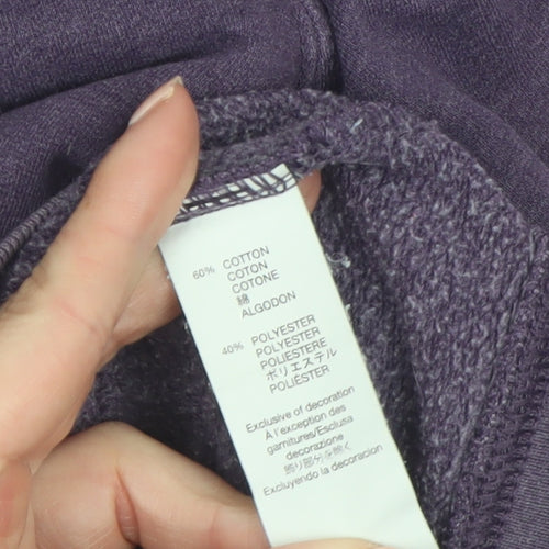 GAP Women's Purple Full Zip Hoodie Size M Cotton Blend