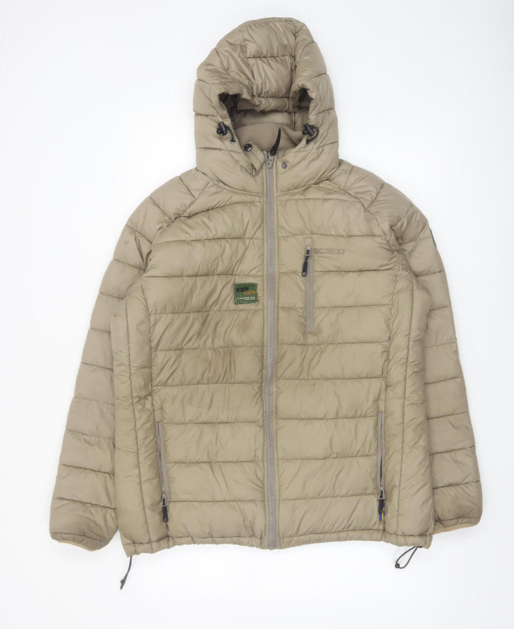 Cobolt of Sweden Men's Beige Puffer Jacket XXL Hooded Polyester