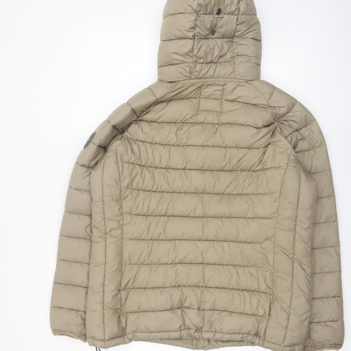 Cobolt of Sweden Men's Beige Puffer Jacket XXL Hooded Polyester