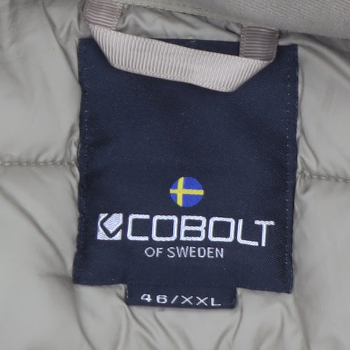 Cobolt of Sweden Men's Beige Puffer Jacket XXL Hooded Polyester