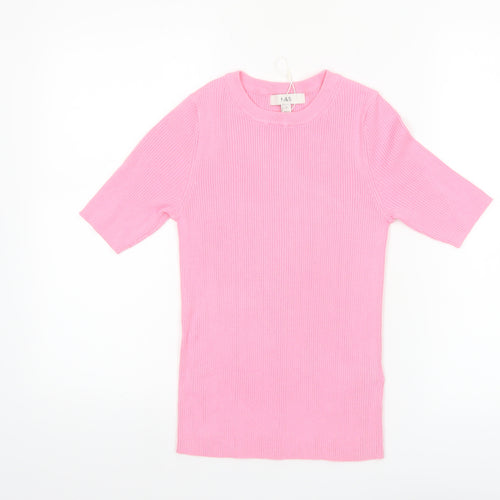 Marks and Spencer Women’s Pink Short Sleeve Knit Pullover Jumper Size S